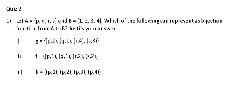 Solved Quiz 2 1) Let A = {p, Q, R, S} And B = {1, 2, 3, 4). | Chegg.com