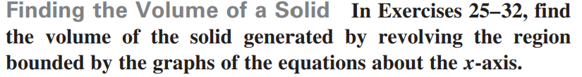 Solved Finding the Volume of a Solid In Exercises 25-32, | Chegg.com