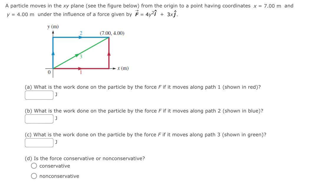 Solved A Particle Moves In The Xy Plane (see The Figure | Chegg.com