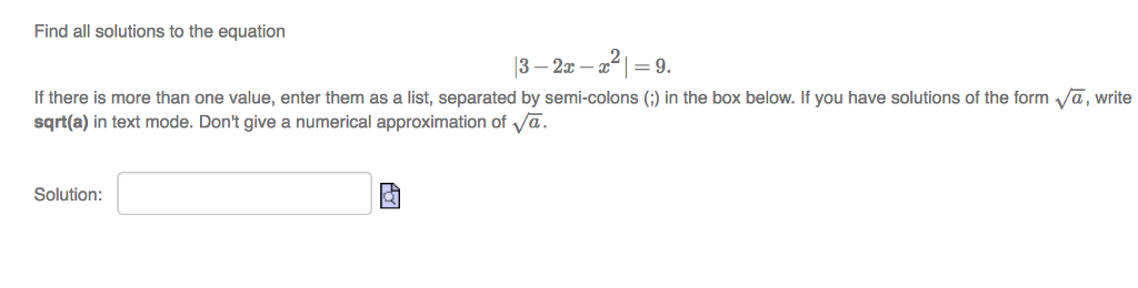 Solved Find all solutions to the equation If there is more | Chegg.com