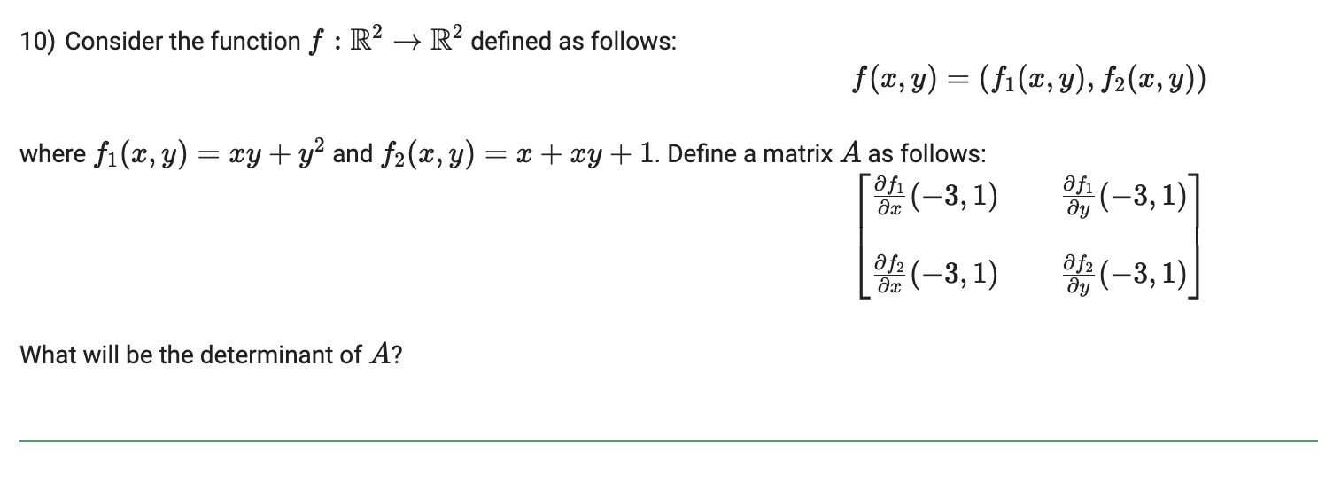 Solved Consider the function f:R2→R2 ﻿defined as | Chegg.com