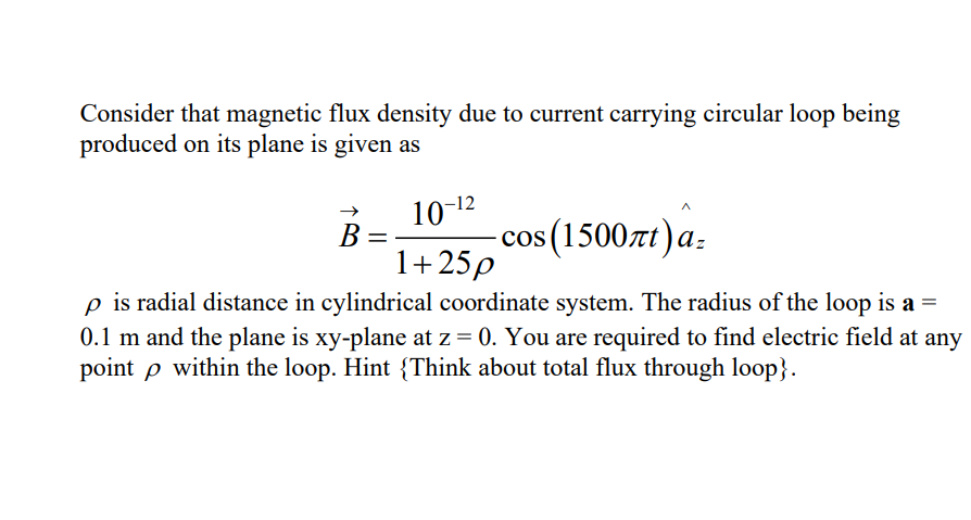 Solved Consider that magnetic flux density due to current | Chegg.com