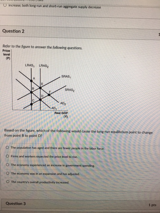 Solved increase; both long-run and short-run aggregate | Chegg.com
