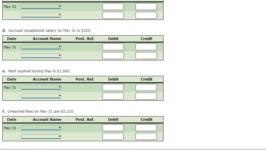 Solved Comprehensive Problem 1 Part 4 And Part 6: The | Chegg.com