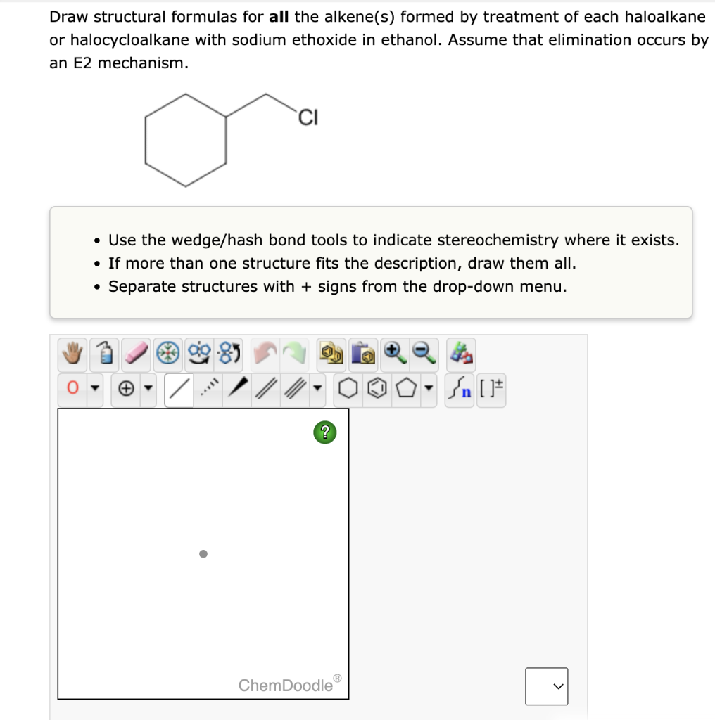 Solved Draw structural formulas for all the alkene(s) formed | Chegg.com