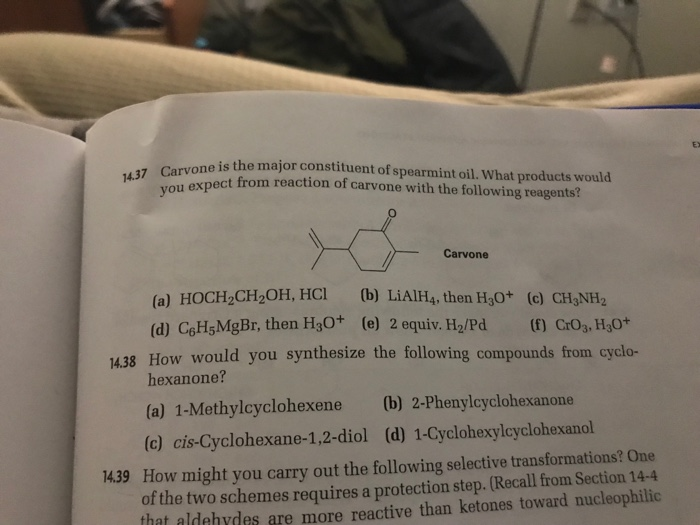 Solved ne is the major constituent of spearmint oil. What | Chegg.com