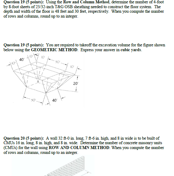 Solved Question 19 (5 points): Using the Row and Column | Chegg.com
