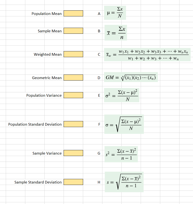 Solved Population MeanSample MeanWeighted MeanGeometric Chegg com