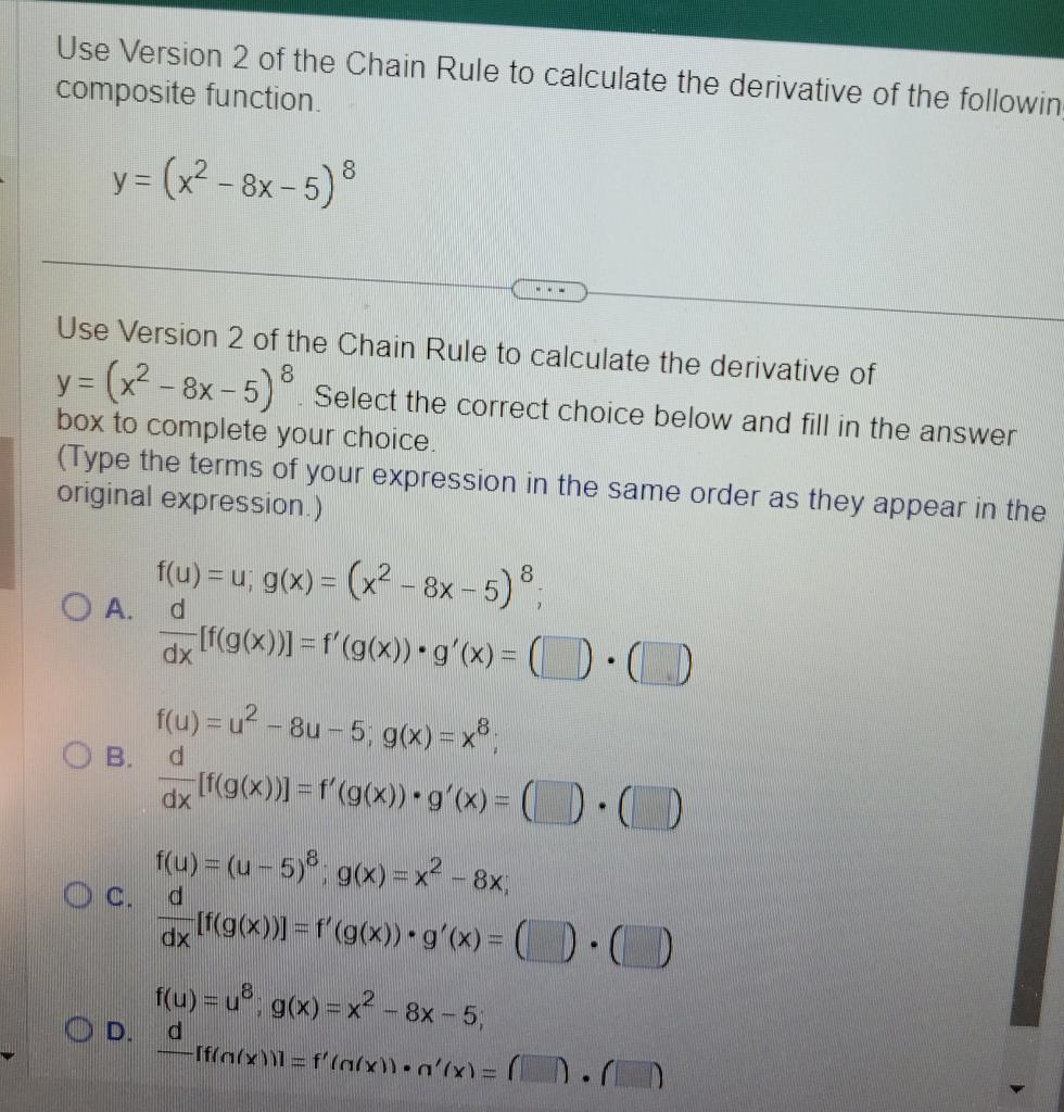 Solved Use Version 2 of the Chain Rule to calculate the | Chegg.com