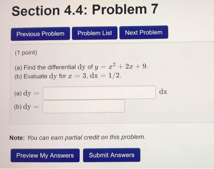 Solved Section 4.4: Problem 7 Previous Problem Problem List | Chegg.com