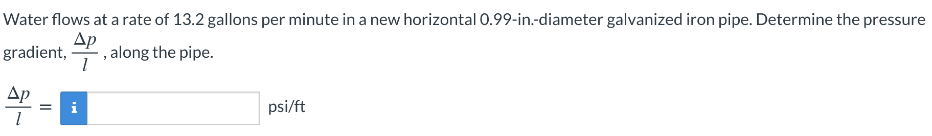 Solved Water flows at a rate of 13.2 gallons per minute in a | Chegg.com