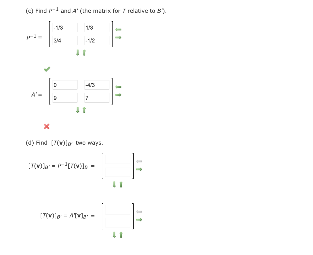 Solved Let B = {(1, 3), (-2,-2)} And B' = {(-12, 0), (-4,4)} | Chegg.com