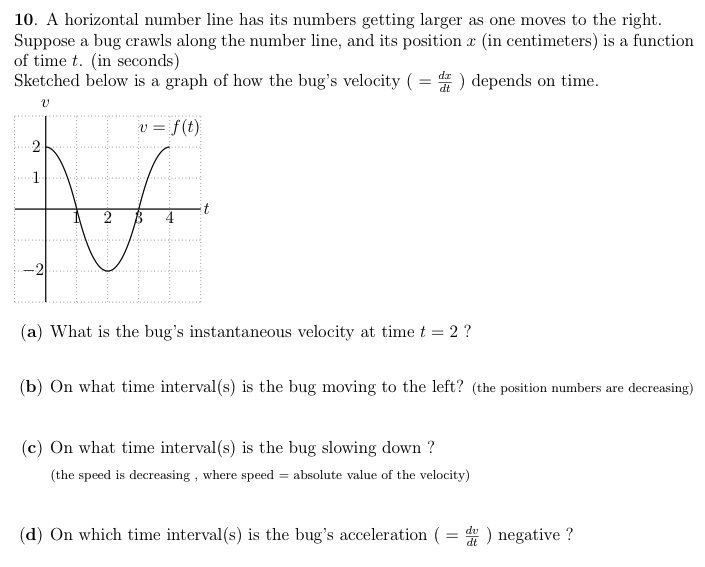 Solved 10. A horizontal number line has its numbers getting | Chegg.com