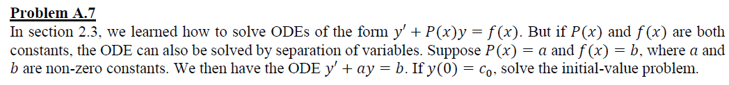 Solved Problem A.7 In section 2.3, we learned how to solve | Chegg.com