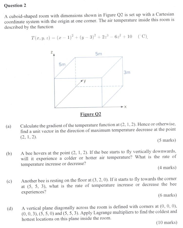 A cuboid-shaped room with dimensions shown in Figure | Chegg.com