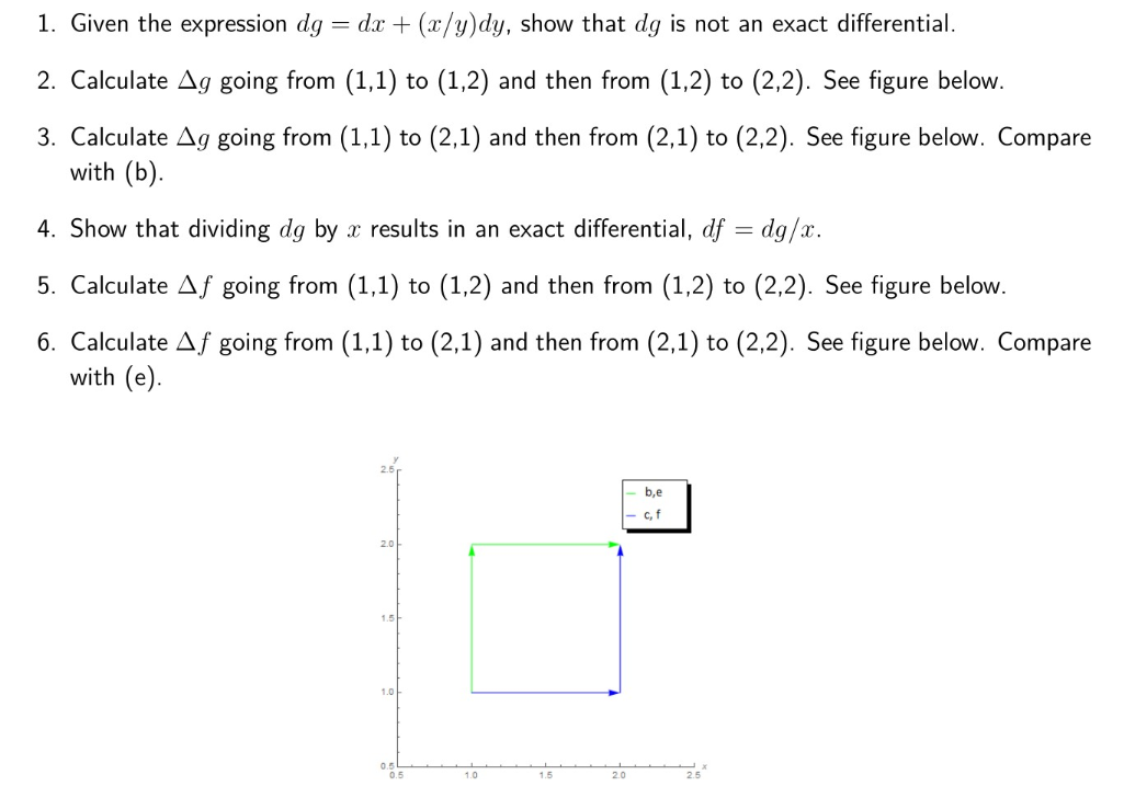 Solved 1 Given The Expression Dg Dx X Y Dy Show That Chegg Com