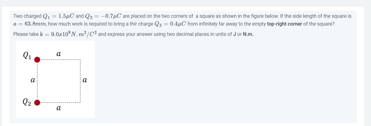 Solved Two Charged Q1 = 1.5°C And Q2 = -0.7°C Are Placed On | Chegg.com