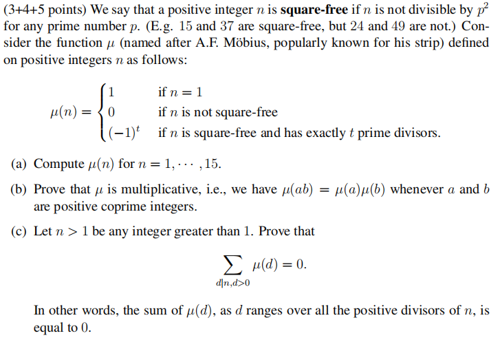 Solved 3 4 5 Points We Say That A Positive Integer N Is Chegg Com