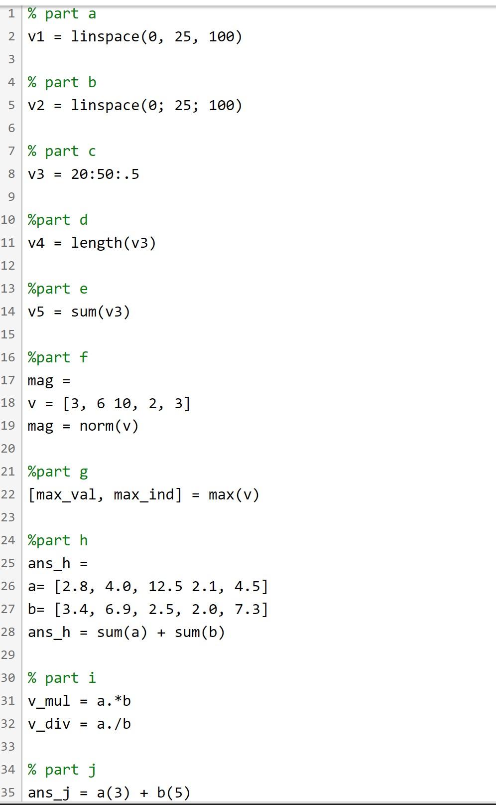 Solved Use the appropriate methods in MATLAB to do the | Chegg.com