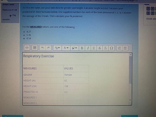 Antved 1 Points Out Of 100 To Fill In The Table Use Chegg Com