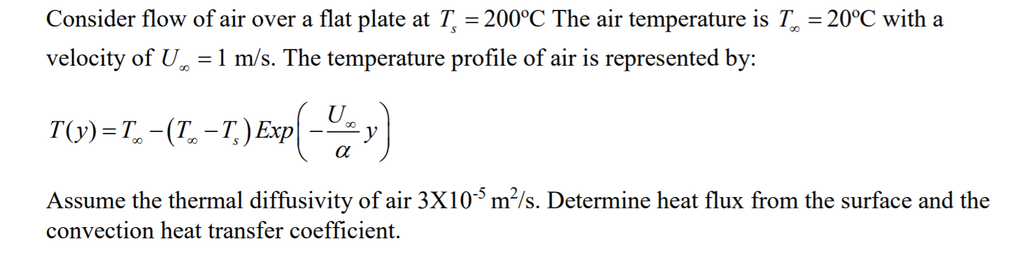 Solved Consider flow of air over a flat plate at T = 200°C | Chegg.com