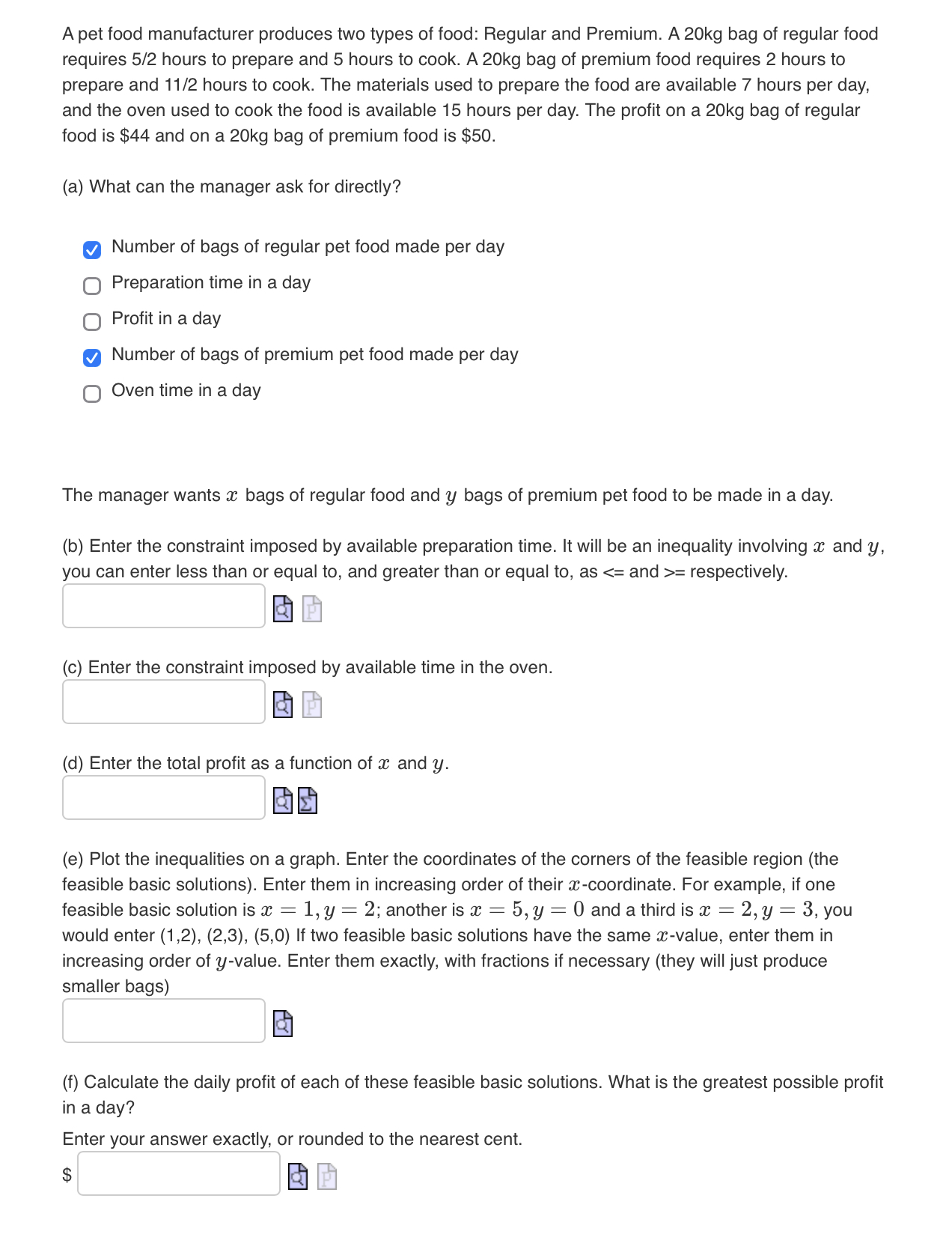 solved-a-pet-food-manufacturer-produces-two-types-of-food-chegg