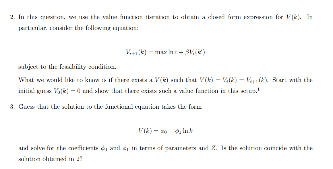 Solved Consider the following social planner's problem