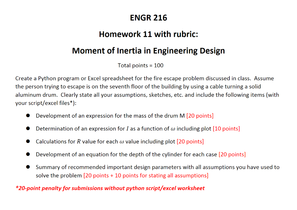 Create a Python program or Excel spreadsheet for the | Chegg.com