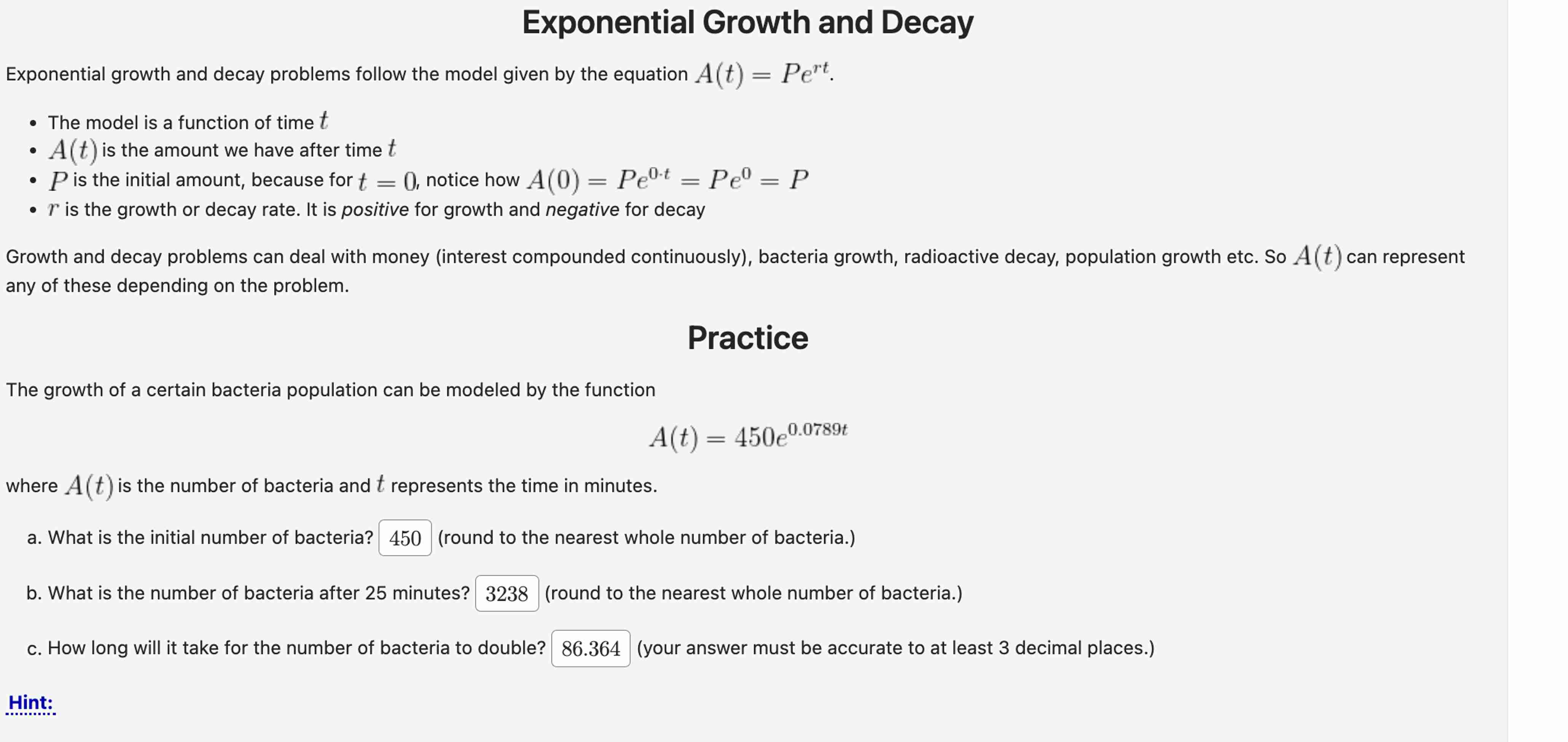 Solved Exponential Growth And Decayexponential Growth And Chegg Solved Exponential Growth And Decayexponential Growth And Chegg