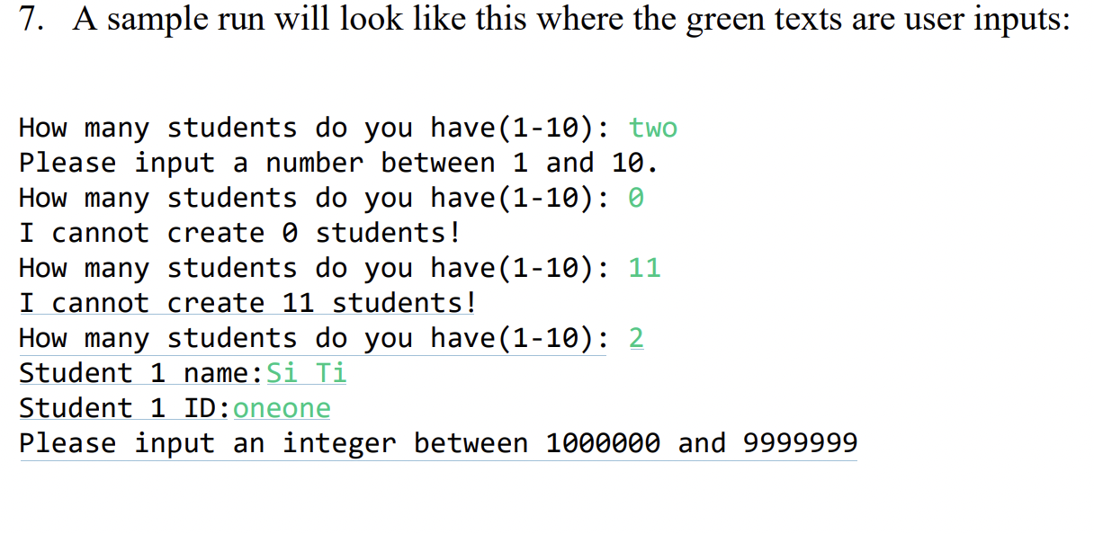 Solved In this assignment, you will add input checking in | Chegg.com