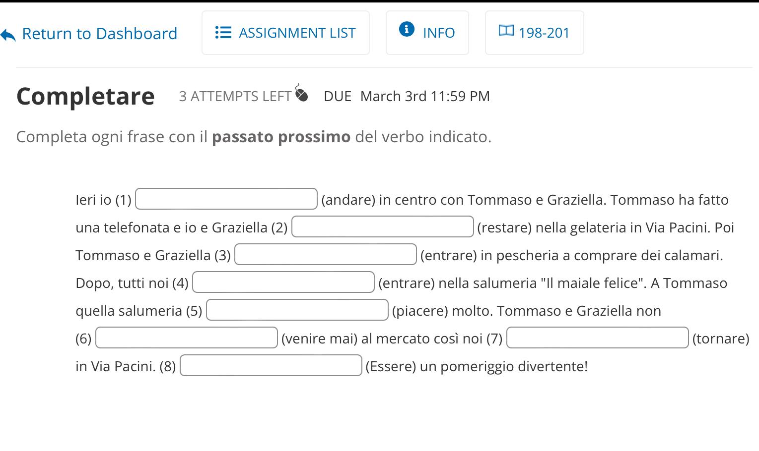 ompletare 3 ATTEMPTS LEFT $ DUE March 3rd 11:59 PM