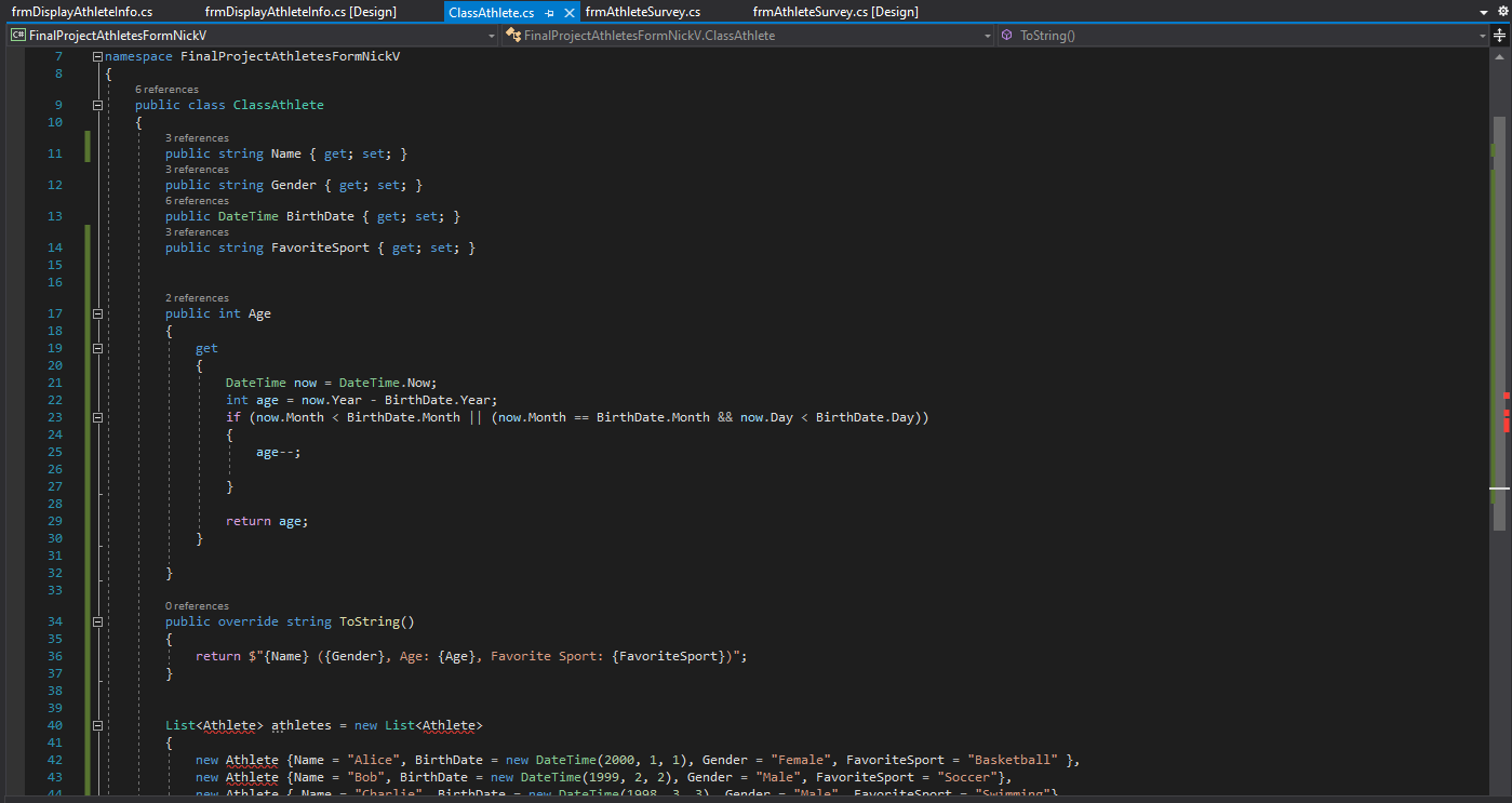 Solved I am working on a visual studio final project that is | Chegg.com
