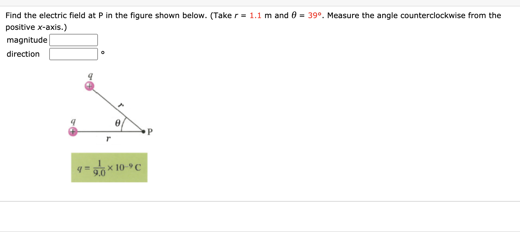 Solved Find the x and y components of the electric field | Chegg.com