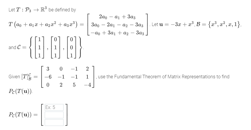 Solved the fundamental theorem of Matrix | Chegg.com