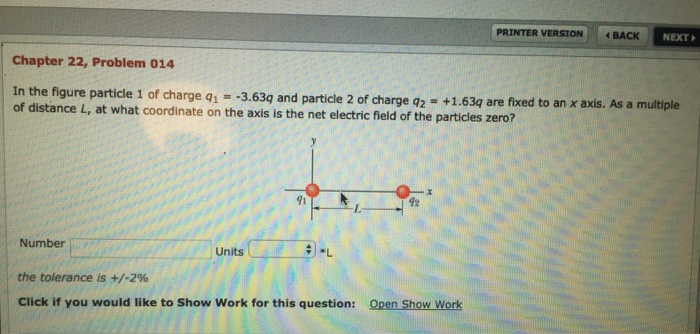 Solved PRINTER VERSION BACK NEXT Chapter 22, Problem 014 In | Chegg.com