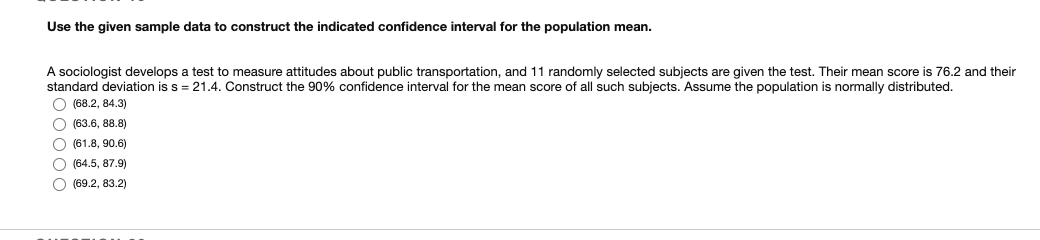 Solved Use the given sample data to construct the indicated | Chegg.com