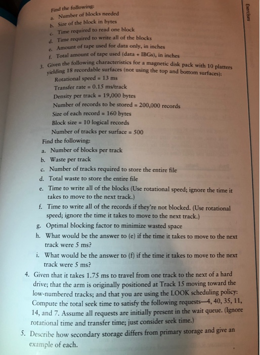 Solved Exercises 1. Briefly explain the differences between | Chegg.com