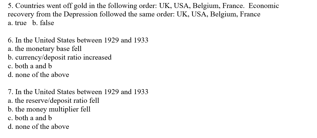 solved-5-countries-went-off-gold-in-the-following-order-chegg