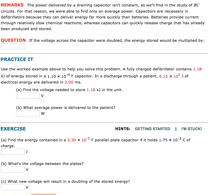 Solved REMARKS The power delivered by a draining capacitor