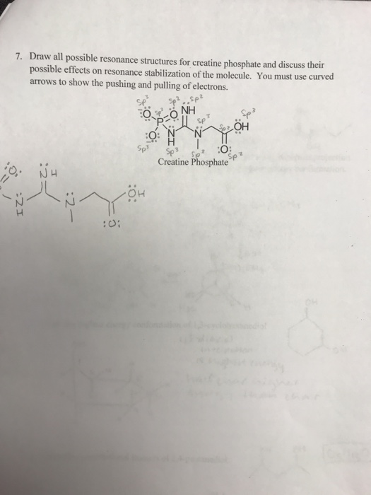 Solved Draw all possible resonance structures for creatine