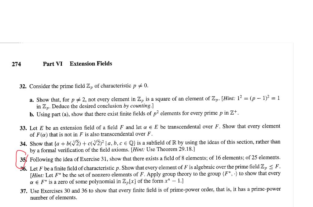 [Solved] I need solution and delates of 35 274 Par