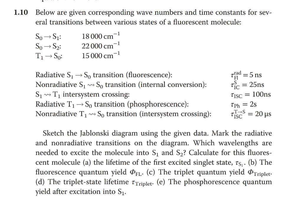 Solved 1.10 Below are given corresponding wave numbers and | Chegg.com