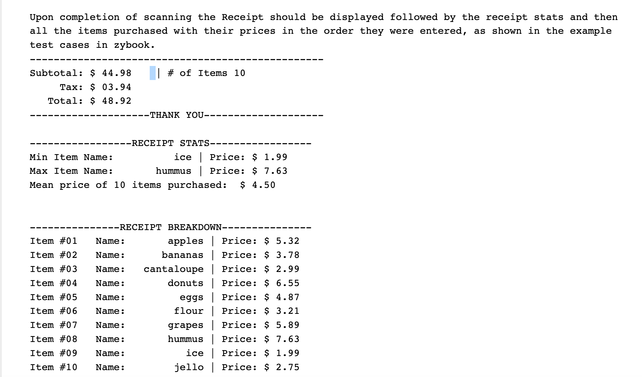 Use the code provided in the class ReceiptMaker and | Chegg.com