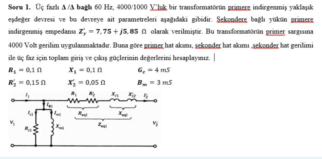 Solved The approximate equivalent circuit of a 3-phase | Chegg.com