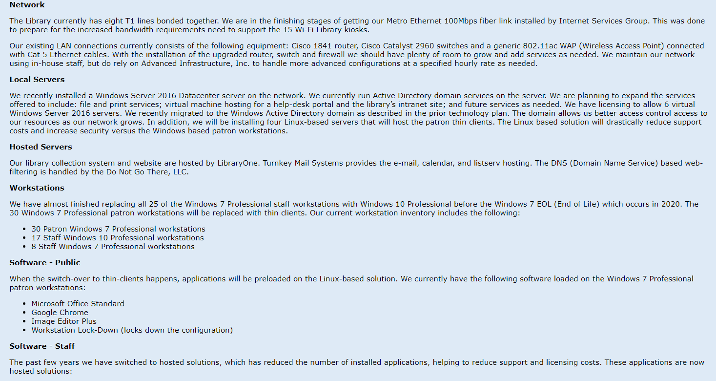 Solved Public Library Technology Plan Library Mission