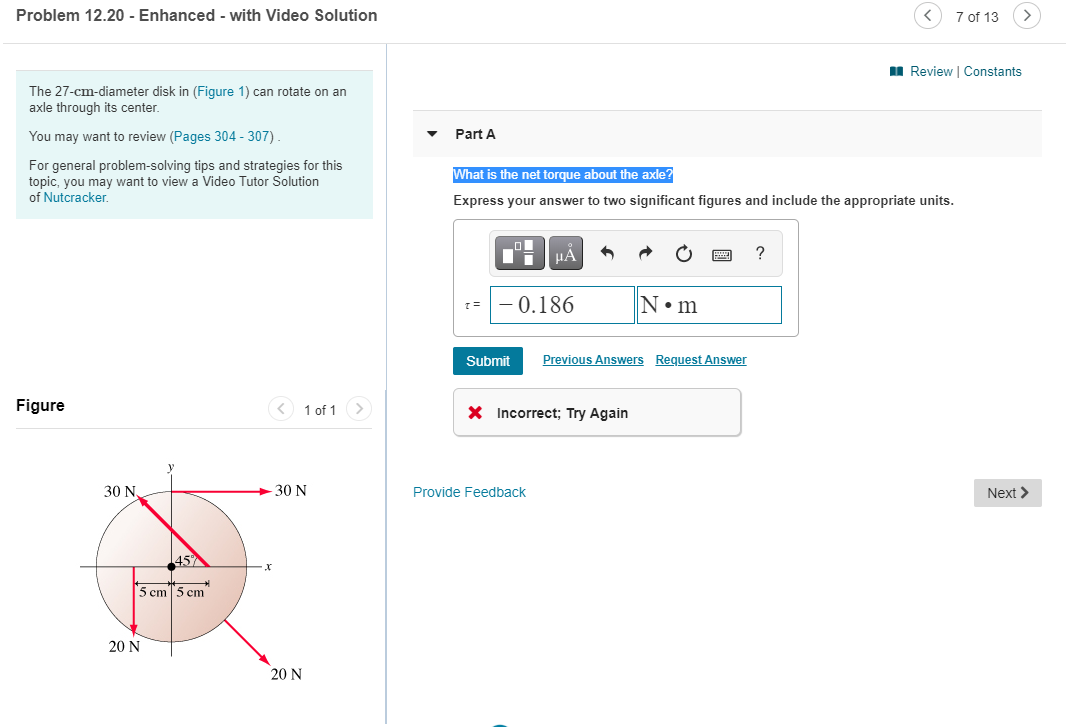 Solved The 27-cm-diameter disk in (Figure 1) can rotate on | Chegg.com