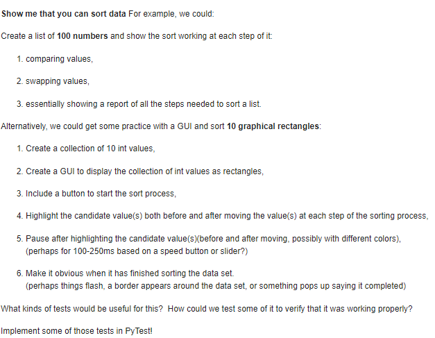 Solved Show me that you can sort data For example, we could | Chegg.com