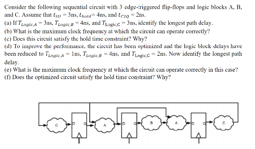 Solved Consider The Following Sequential Circuit With 3 | Chegg.com