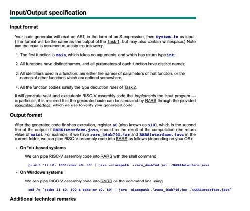 Assessed Exercise, Task 3: Code Generation Summary In | Chegg.com