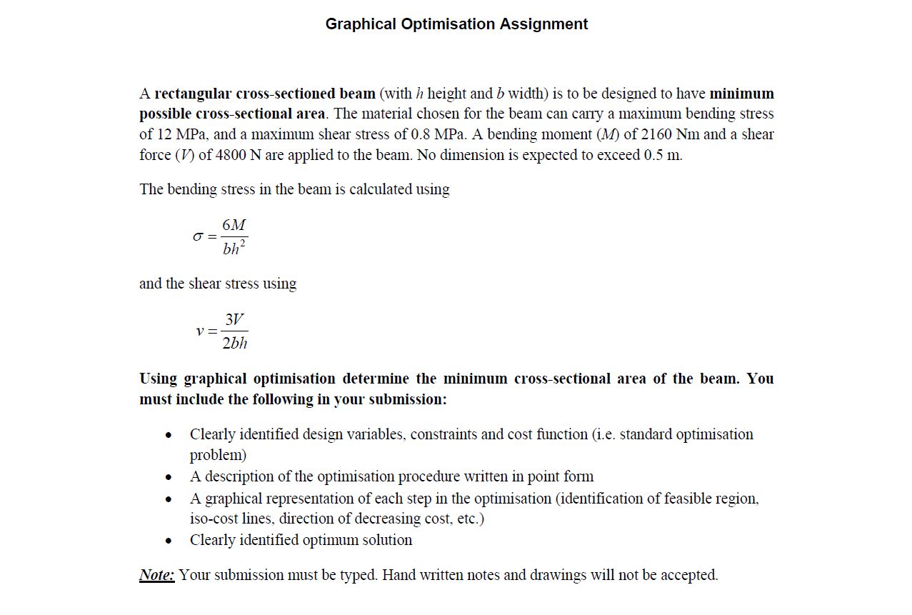 Solved Graphical Optimisation Assignment A rectangular | Chegg.com